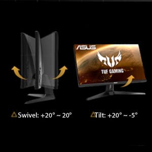 ASUS TUF Gaming 27" 2K HDR Monitor (VG27AQ1A) - QHD (2560 x 1440), IPS, 170Hz (Supports 144Hz), 1ms, Extreme Low Motion Blur, Speaker, G-SYNC Compatible, VESA Mountable, DisplayPort, HDMI