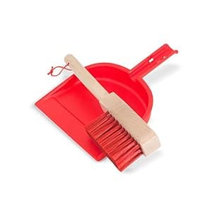 Melissa & Doug Dust Sweep Mop 6-Piece Pretend Play Set, Toddler Toy Cleaning, Pretend Play Home Cleaning, Kids Broom and Mop Set for Ages 3+