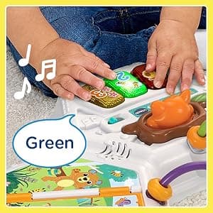 VTech Buzz and Learn Activity Table with Seven Interactive Play Zones, Blue