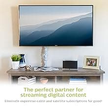 Philips Crystal Amplified Indoor TV Antenna, Extendable Dipole Rabbit Ears, 4K 1080P VHF UHF, Long Range, Amplifier Signal Booster, Digital HDTV Antenna, Smart TV Compatible, SDV3237N/27