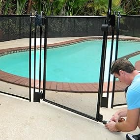 Pool Fence DIY by Life Saver Self-Closing Gate Kit, Black (Pack of 1)