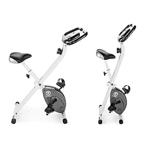 Marcy Foldable Upright Exercise Bike with Adjustable Resistance for Cardio Workout & Strength Training - Multiple Styles Available
