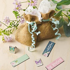 Christian Art Gifts Set of 6 Beloved Scripture Favorites with Abstract Scenic Bookmark Rectangular Folded Magnetic Pastel Design Inspirational Magnetic Bible Verse Bookmark, Size Small 2.3" x 0.8"