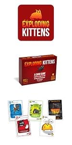 Exploding Kittens Original Edition - 2-5 Players - Ages 7+ - 15 Minutes to Play - High Stakes Card Game - Party Game, Family Game Night, Kid and Adult Card Game