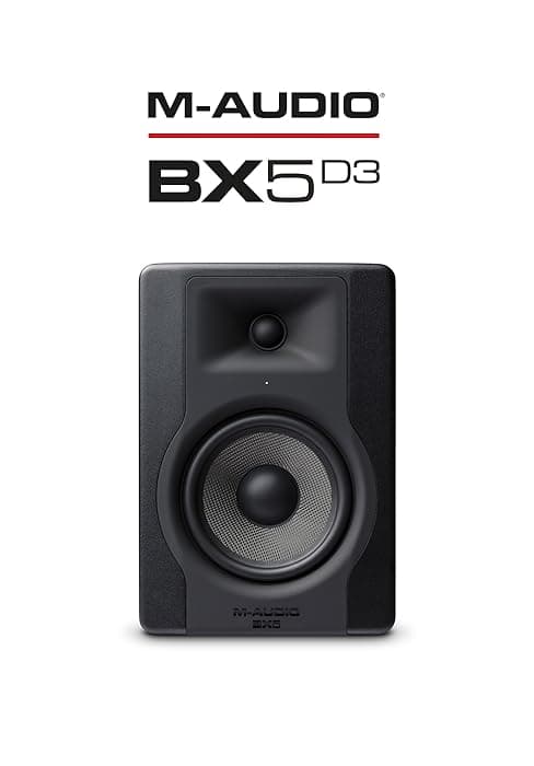 M-AUDIO BX3 Pair 3.5" Wired Studio Monitors and PC Speakers for Recording and Multimedia with Music Production Software