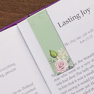 Christian Art Gifts Set of 6 Beloved Scripture Favorites with Abstract Scenic Bookmark Rectangular Folded Magnetic Pastel Design Inspirational Magnetic Bible Verse Bookmark, Size Small 2.3" x 0.8"