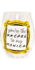 Silver Buffalo Friends Iconic Quotes "You're My Lobster," "How You Doin'" "Pivot," and "We Were On A Break!" 4 Pack Mini Glasses, 1.5 Ounces