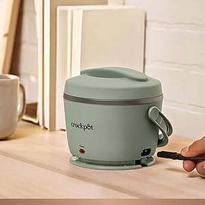 Crock-Pot Portable Electric Lunch Box 20-Ounce Food Warmer Moonshine Green | Ideal for Travel On-the-Go | Keeps Food Spill-Free Warm & Tasty | Dishwasher-Safe