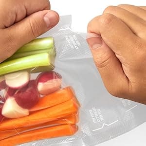 FoodSaver Quart Pre-Cut Vacuum Seal Bags, Easy Use Vacuum Storage Bags, Align to Seal and Tear to Open Vacuum Sealer Storage Bags, 43 Pack