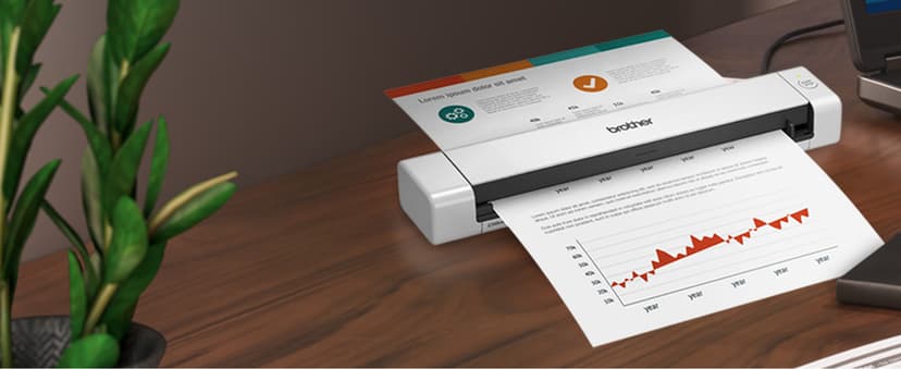Brother DS-640 Compact Mobile Document Scanner, (Model: DS640) 1.5"x2"x11.9"