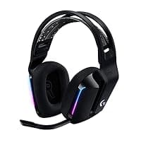 Logitech G733 Lightspeed Wireless Gaming Headset, Suspension Headband, Lightsync RGB, Blue VO!CE Mic, PRO-G Audio – Black, Gaming Headset Wireless, PC, PS5, PS4, Switch Compatible