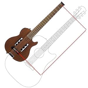 Traveler Guitar Escape Mark III Mahogany Acoustic Guitar | Portable Acoustic with Built-in Headphone Amp | Full 25.5" Scale Headless Guitar | Custom Gig Bag Included