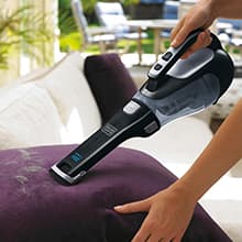 BLACK+DECKER dustbuster 20V Hand Vacuum Cordless Rechargeable, Car Vacuum Portable, Powerful Suction AdvancedClean Hand Vac with Extendible Crevice Tool, Flip-Up Brush and Charging Base (BDH2000L)