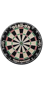 Viper by GLD Products Shot King Regulation Bristle Steel Tip Dartboard Set with Bullseye Metal Radial Spider Wire Compressed Sisal Board with Rotating Number Ring Includes 6 Darts Black