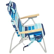 Tommy Bahama Hi-Boy 17" Seat Height 4-Position Lace-Up Suspension Folding Beach Backpack Chair