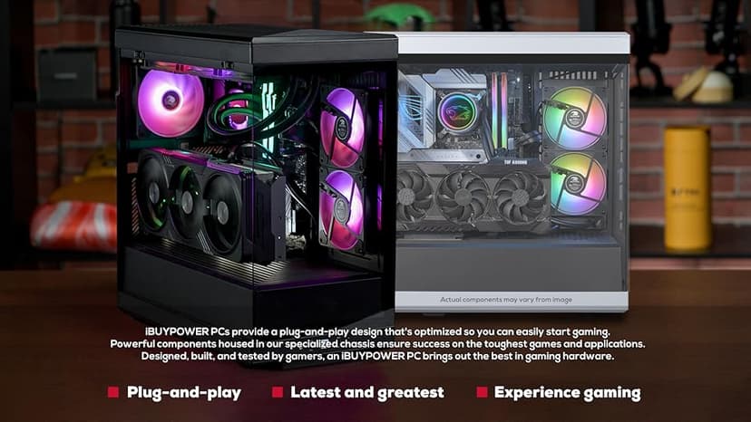 iBUYPOWER Y40 PRO Black Gaming PC Desktop Computer AMD Ryzen 9 7900X CPU, NVIDIA GeForce RTX 5070Ti 16GB GPU, 32GB DDR5 RGB 5200MHz RAM, 2TB NVMe SSD, Windows 11 Home, Keyboard, Mouse - Y40BA9N57T01