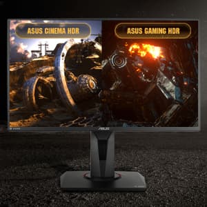 ASUS TUF Gaming VG259QM 24.5” Monitor, 1080P Full HD (1920 x 1080), Fast IPS, 280Hz, G-SYNC Compatible, Extreme Low Motion Blur Sync,1ms, DisplayHDR 400, Eye Care, DisplayPort HDMI Black