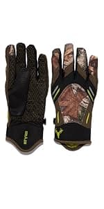 HOT SHOT Men’s Camo Cyclone Stormproof Pop-Top Mittens - Realtree Edge Outdoor Hunting Camouflage