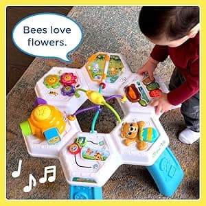 VTech Buzz and Learn Activity Table with Seven Interactive Play Zones, Blue