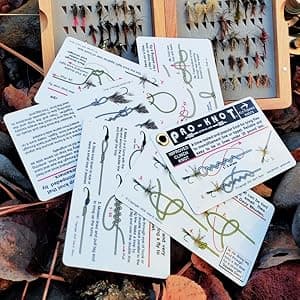 Pro-Knot Fly Fishing Knot Cards - Waterproof Knot Cards With 12 Best Fly Fishing Knots | Easy To Follow Knot Tying Instructions | Fly Fisherman Gift Idea