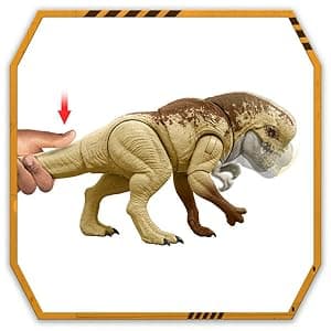 Mattel Jurassic World Rebirth Distortus Rex Rumble N Rampage Dinosaur Action Figure 22 Inch with 2 Attack Actions, Content-Accurate, Digital Play