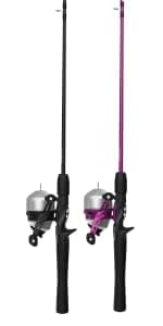 Zebco 33 Micro Spincast Reel and Fishing Rod Combo, 2-Piece Rod with Durable Fiberglass Fishing Pole, Quickset Anti-Reverse Fishing Reel with Bite Alert