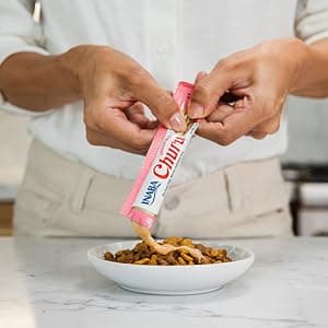 INABA Churu Cat Treats, Grain-Free, Lickable, Squeezable Creamy Purée Cat Treat/Topper with Vitamin E & Taurine, 0.5 Ounces Each Tube, 20 Tubes, Seafood Variety Box