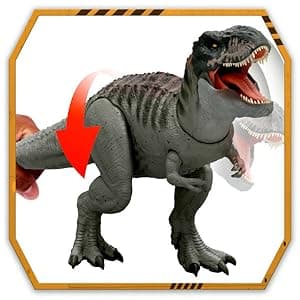 Mattel Jurassic World Rebirth Power Devour Tyrannosaurus Rex Dinosaur Figure with Tongue Activated Constant Chomp, Lights & Sounds, Digital Play