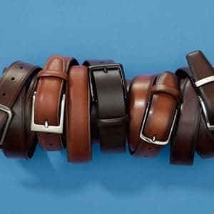 Perry Ellis Men's Portfolio Braided Leather Belt