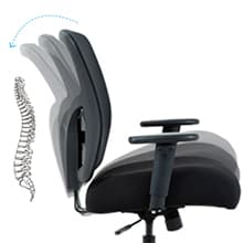 Big and Tall Office Chair 400lbs Wide Seat Desk Chair Computer Chair with Lumbar Support Adjustable Arms Task Rolling Swivel Mesh Executive High Back Ergonomic Chair for Adults Women,Black