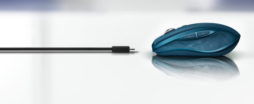 Logitech MX Anywhere 2S Bluetooth Edition Compact Wireless Mouse, No USB Receiver - Use On Any Surface, Hyper-Fast Scrolling, Rechargeable, Control Up to 3 Apple Mac and Windows Computers and Laptops