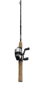 Zebco 33 Cork Reel and Fishing Rod Combo, Graphite Rod with Cork Handle, QuickSet Anti-Reverse Fishing Reel with Bite Alert, Black