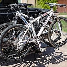 MaxxHaul Platform Bike Rack for 2 Bikes - Hitch Mounted Tray Carrier for SUV, Van, & Truck - Adjustable Tire Cradles & Foam Padded Hooks - Fits 2" Class III & IV Hitches (50027)