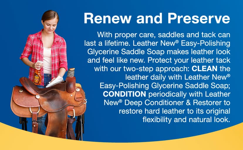 Farnam Leather New Easy-Polishing Glycerine Saddle Soap and Leather Saddle Cleaner, Protects and Preserves Leather, Cleans, Conditions and Polishes, 16 Oz.