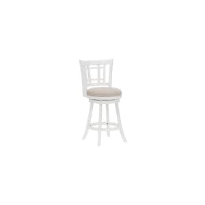 Hillsdale Fairfox 24.5" Wood Swivel Counter Height Stool, White