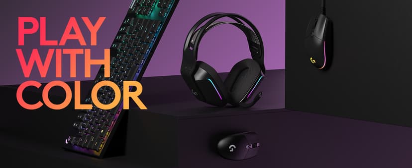 Logitech G733 Lightspeed Wireless Gaming Headset, Suspension Headband, Lightsync RGB, Blue VO!CE Mic, PRO-G Audio – Black, Gaming Headset Wireless, PC, PS5, PS4, Switch Compatible