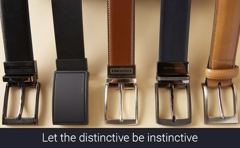 Perry Ellis Men's Portfolio Braided Leather Belt