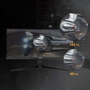 ASUS VG34VQL1B TUF 34 Inch Curved Gaming Monitor - WQHD (3440x1440), 165Hz, 1ms, Extreme Low Motion Blur, FreeSync Premium, Eye Care, Height Adjustable, DisplayHDR 400, DisplayPort, HDMI, USB
