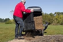 Agri-Fab 45-0578 Large Capacity 32 CU FT Hard Top Chip- N-Vac, Tow Behind Lawn Vacuum, Leaf Mulcher, Gas Powered, Easy Foot Pedal Dumping