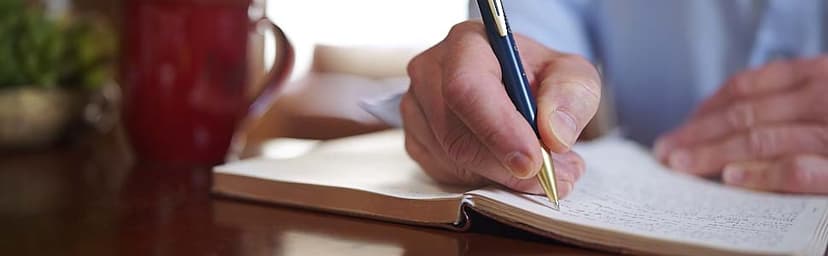 Christian Art Gifts Classic Handy-sized Journal Be Strong and Courageous Joshua 1:9 Bible Verse Inspirational Scripture Notebook w/Ribbon, Faux Leather Flexcover 240 Ruled Pages, 5.7" x 7", Brown