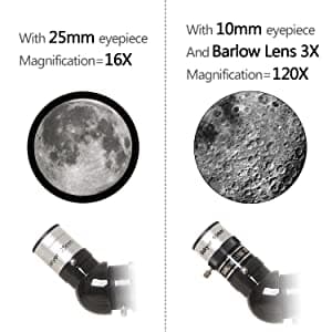 Gskyer Telescope, 70mm Aperture 400mm AZ Mount Astronomical Refracting Telescope for Kids Beginners - Travel Telescope with Carry Bag, Phone Adapter and Wireless Remote.