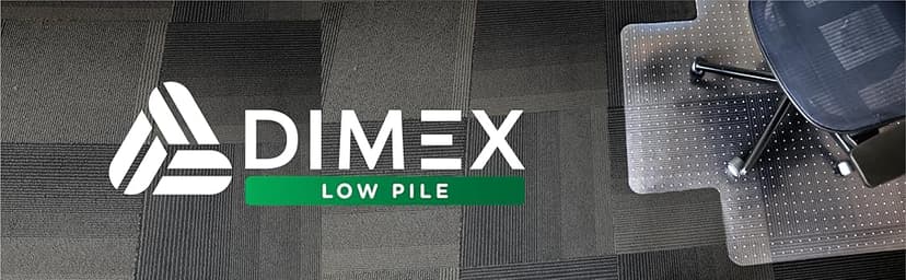 Dimex Office Chair Mat for Low Pile Carpet with Lip, 36" x 48", Clear