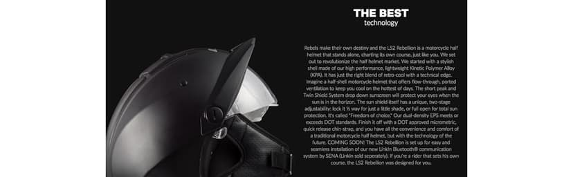 LS2 Helmets Rebellion Motorcycle Half Helmet (Matte Black - Large)