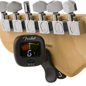 Fender FCT-2 Professional Multi-Instrument Clip-On Tuner for Guitar, Bass, Ukulele, and Violin