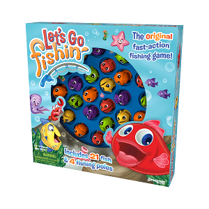Let's Go Fishin' Game by Pressman - The Original Fast-Action Fishing Game!, 1-4 players