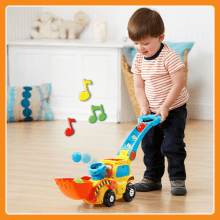 VTech Pop-a-Balls Push and Pop Bulldozer, Yellow B06WV7VBY5