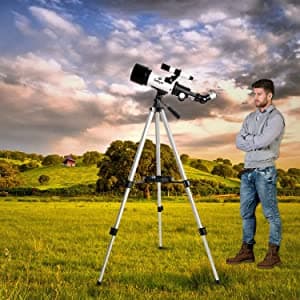Gskyer Telescope, 70mm Aperture 400mm AZ Mount Astronomical Refracting Telescope for Kids Beginners - Travel Telescope with Carry Bag, Phone Adapter and Wireless Remote.