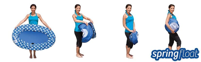 SwimWays Paddle Paws Spring Float Dog Raft, Large (65 lbs. and Up), Blue