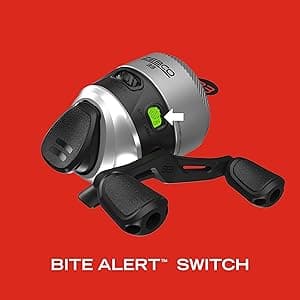 Zebco 33 Micro Spincast Reel and Fishing Rod Combo, 2-Piece Rod with Durable Fiberglass Fishing Pole, Quickset Anti-Reverse Fishing Reel with Bite Alert