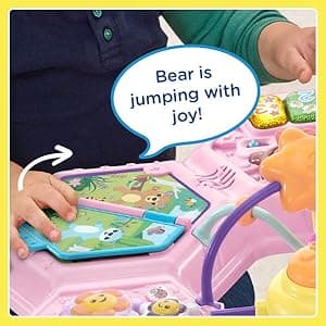 VTech Buzz and Learn Activity Table with Seven Interactive Play Zones, Pink